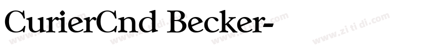 CurierCnd Becker字体转换